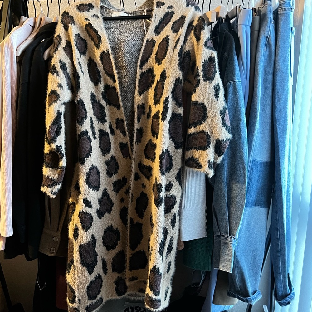 Leopard/Cheetah Soft Long Cardigan